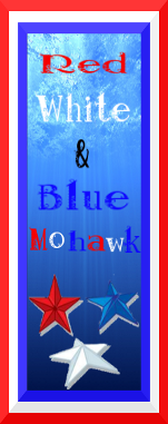 red white and blue mohawk descrip