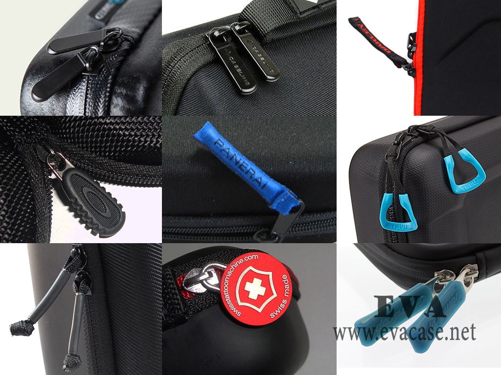 Zipper puller types for Custom EVA cases