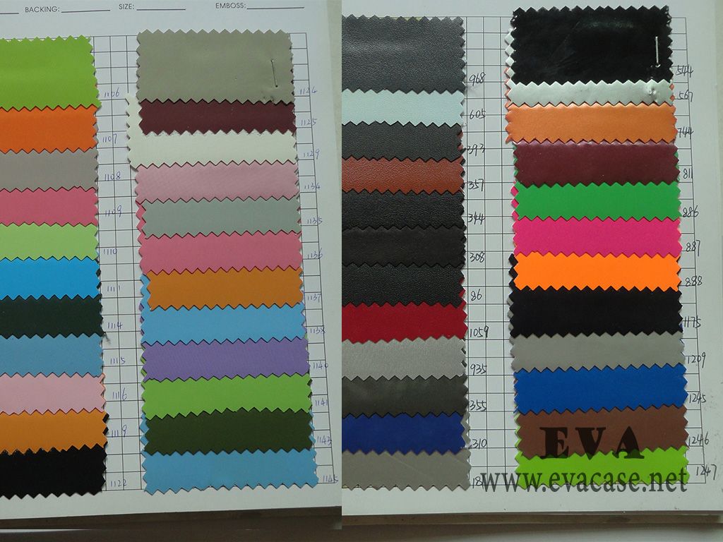 EVA case fabric of PU leather color sheet