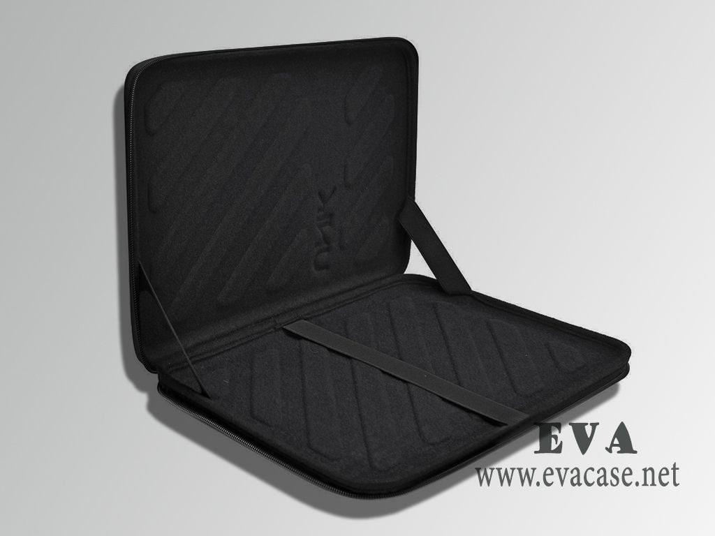 UNIK custom hard shell laptop armor bag case inside view