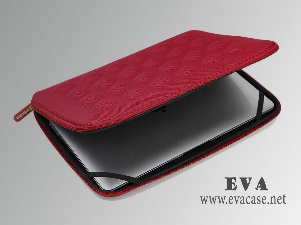 Evecase cheap hard shell laptop cover sleeve zipper opened