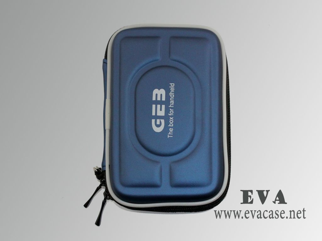 Portable EVA hard disk drive case in dark blue