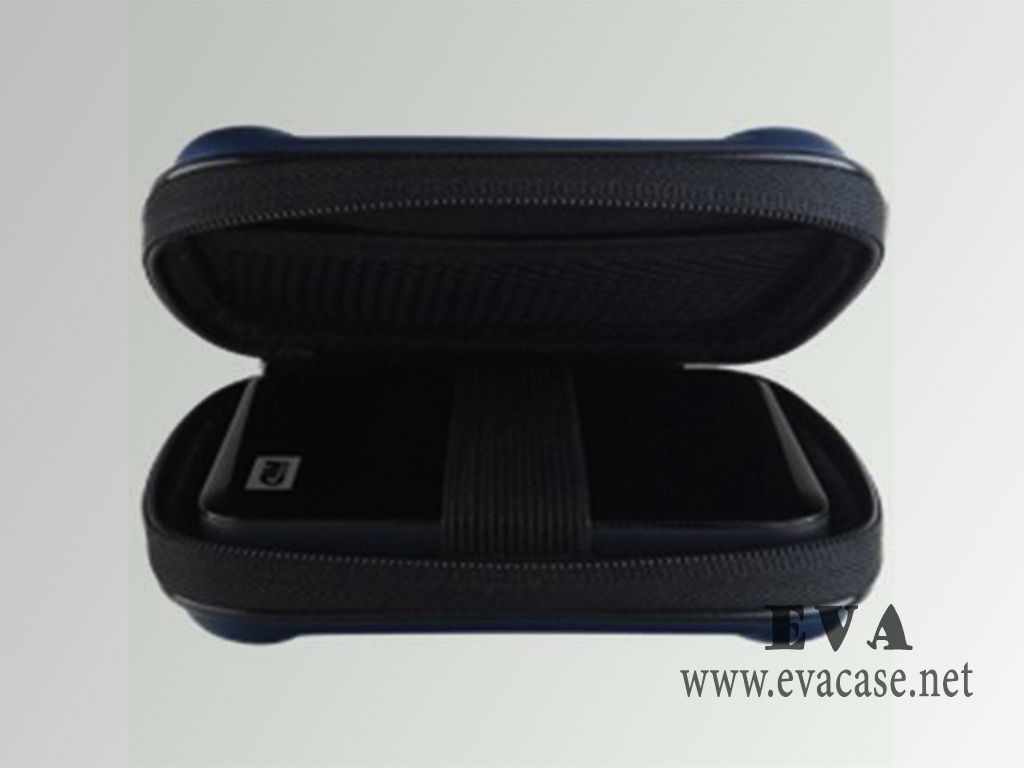 Western Digital external usb EVA hard drive case zipper opened