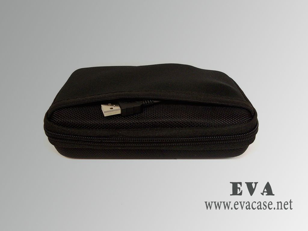 usb 3.0 external EVA case for hard drive in black nylon
