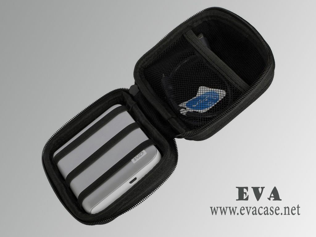Blank 2.5 inch EVA Padded hard drive case inside view