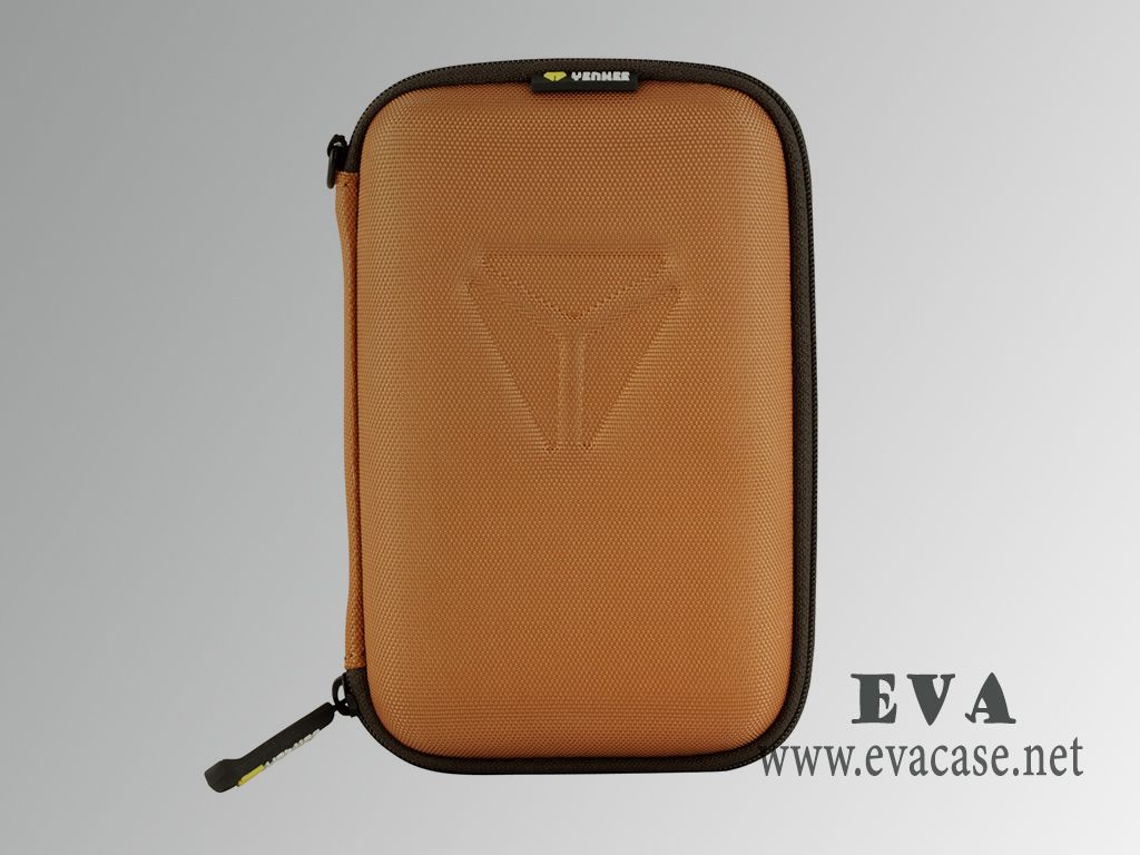 Molded EVA external hard drive case with nylon zipper closure