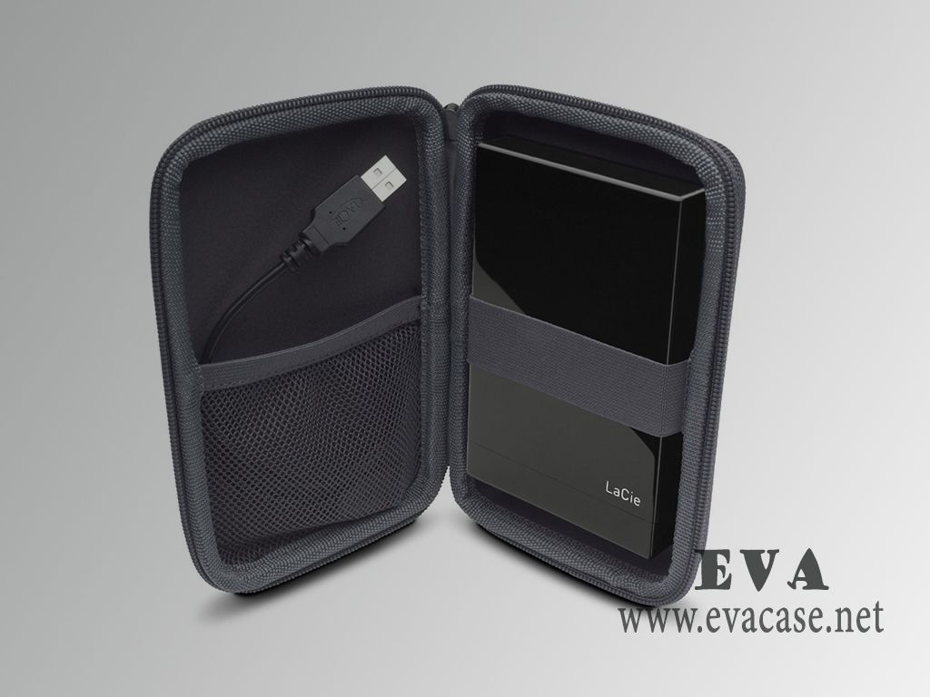 EVA hard drive case 2.5 for usb 3.0 inside view