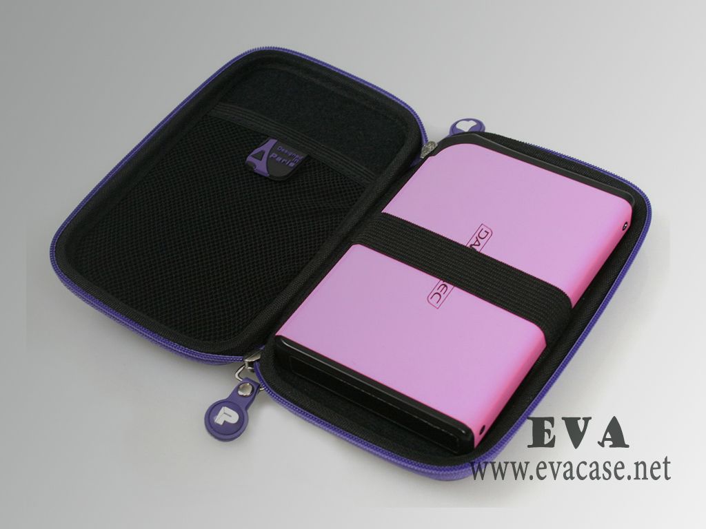 EVA external case for laptop hard drive with mesh pockets