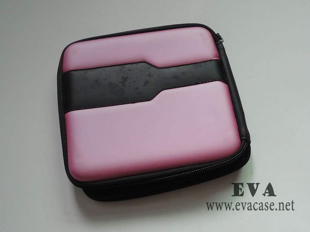 hard cd storage case coated with metelic leather