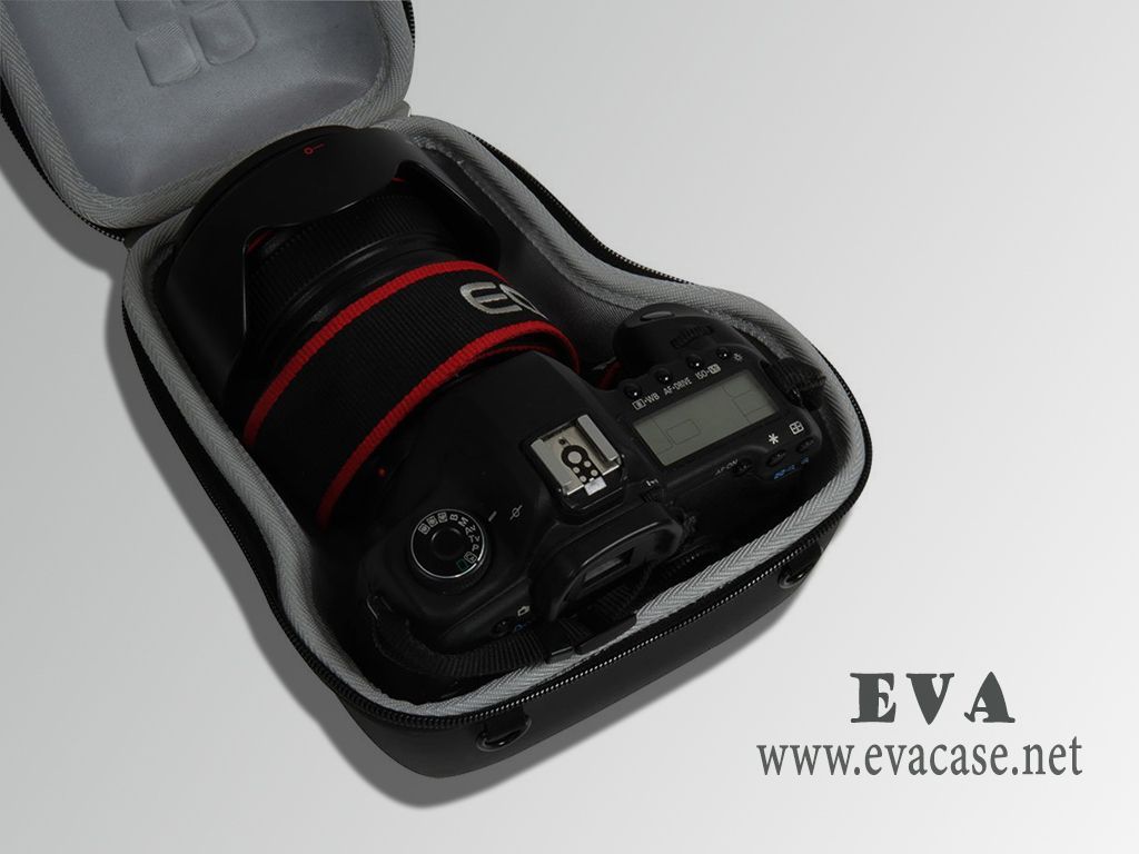 Custom Hard Shell EVA camera case for dslr inside
