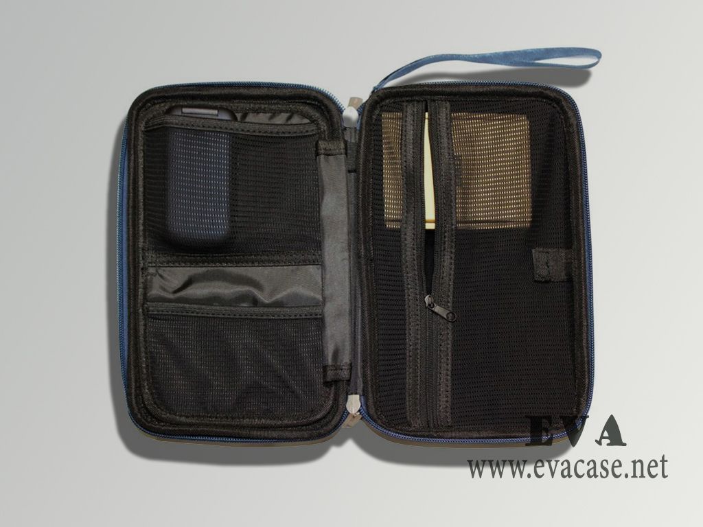 Custom electronics accessories travel organizer Case Bag pouch with wrist handle
