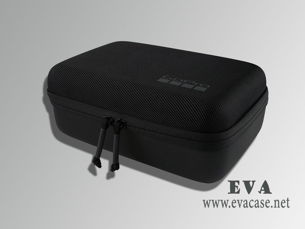 Black gopro casey hero3 storage case with high quality zipper