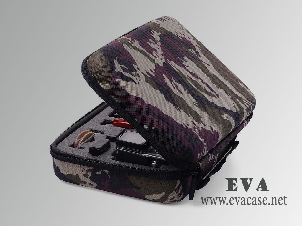 go pro skeleton storage travel case with camouflage nylon coated
