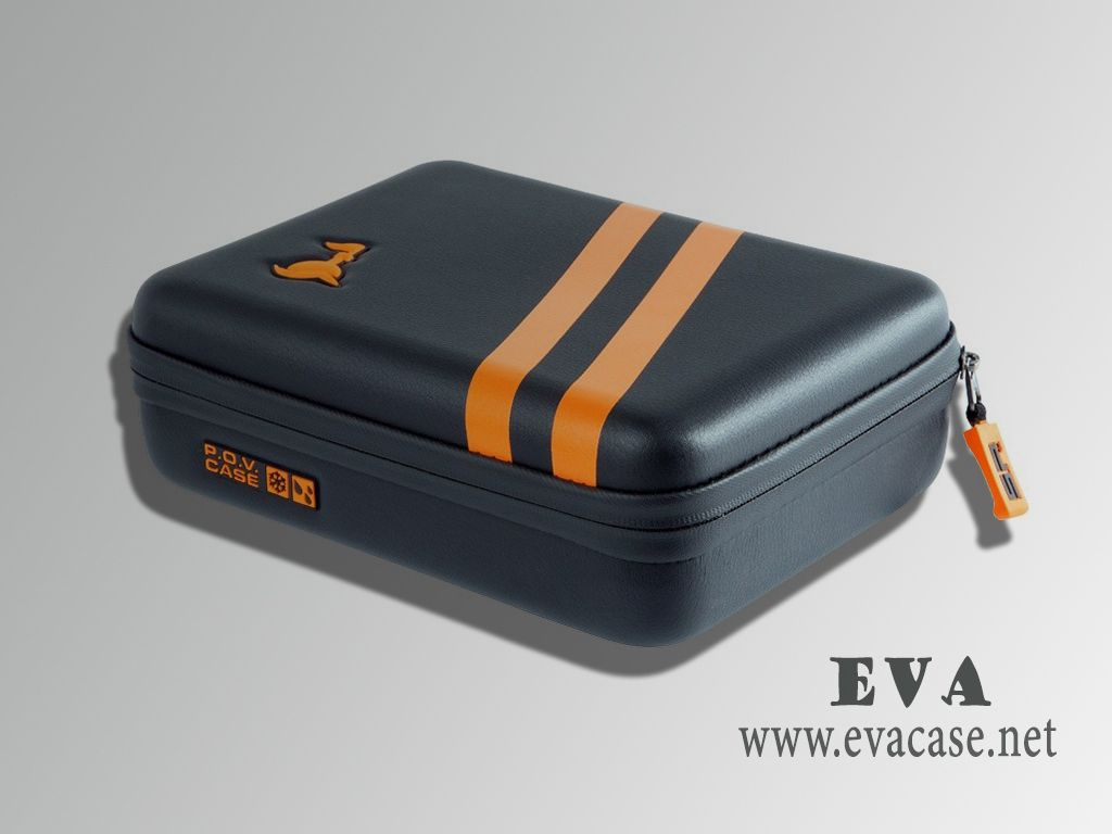 Gopro pov storage case made from clamshell