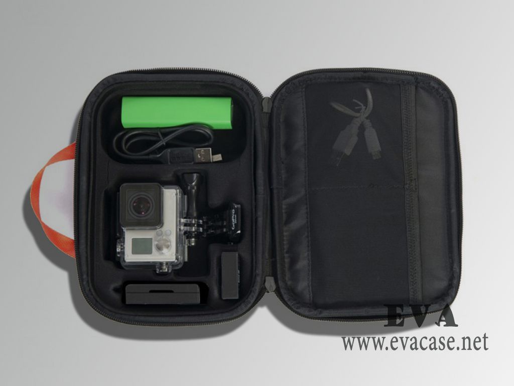 go pro pov carrying hard case inside view