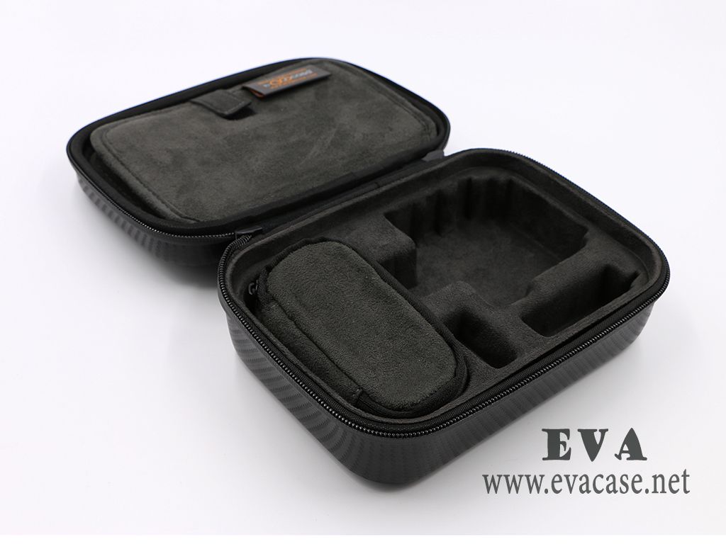 EVA gopro accessories carrying cases with fur feeling lining