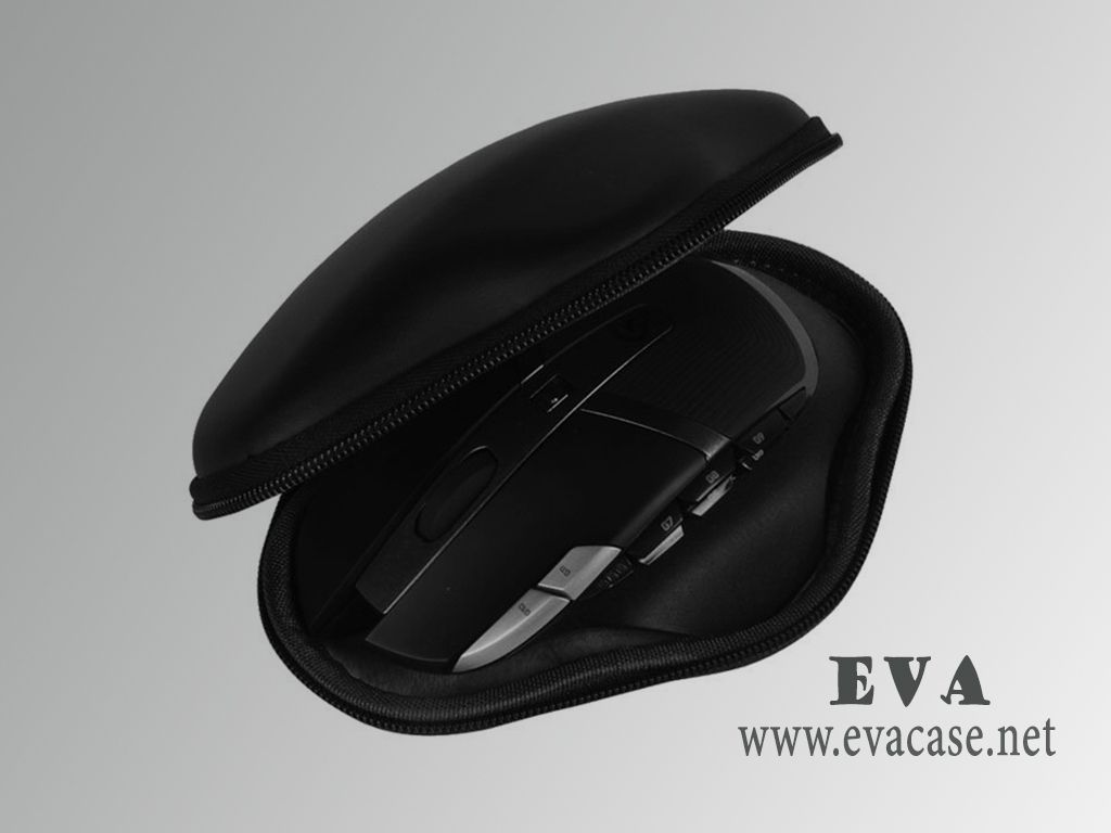 eva wireless mouse travel case with nylon zipper closure