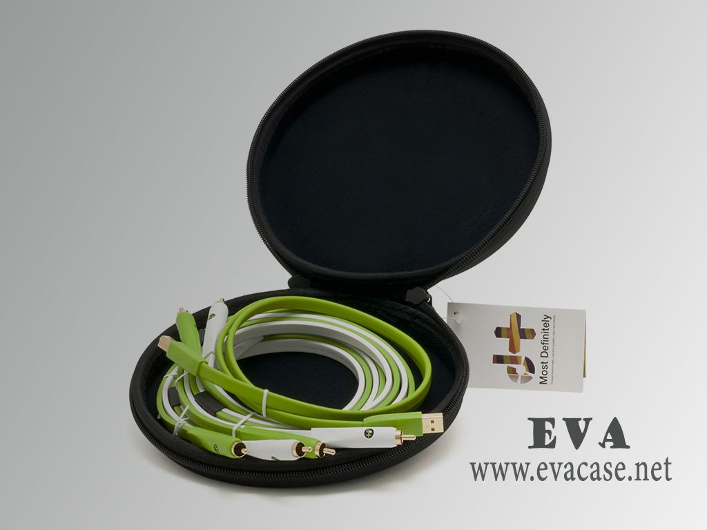 Oyaide EVA Cable carrying organizer travel case in round shape