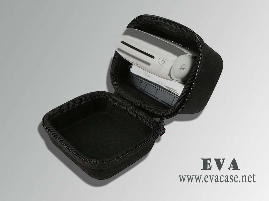 Hard shell EVA Smartphone Printer bag case storage pouch opened