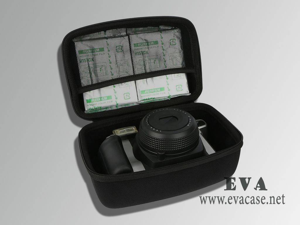 Shockproof EVA nylon Instant Film Camera travel bag case pouch zipper opened