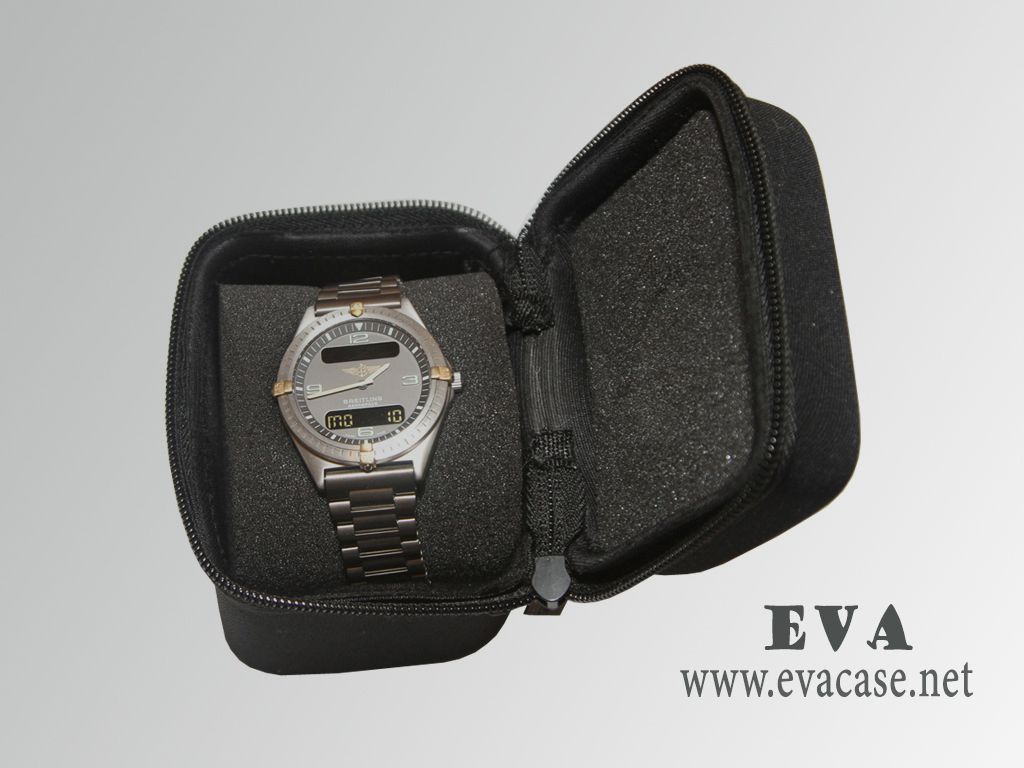 Breitling EVA luxury jewelry box watch storage case inside view