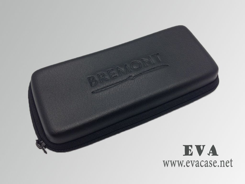 BREMONT Molded leather watch storage box case front view