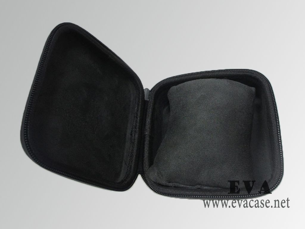 Hard EVA with carton fiber leather jewelry box inside view