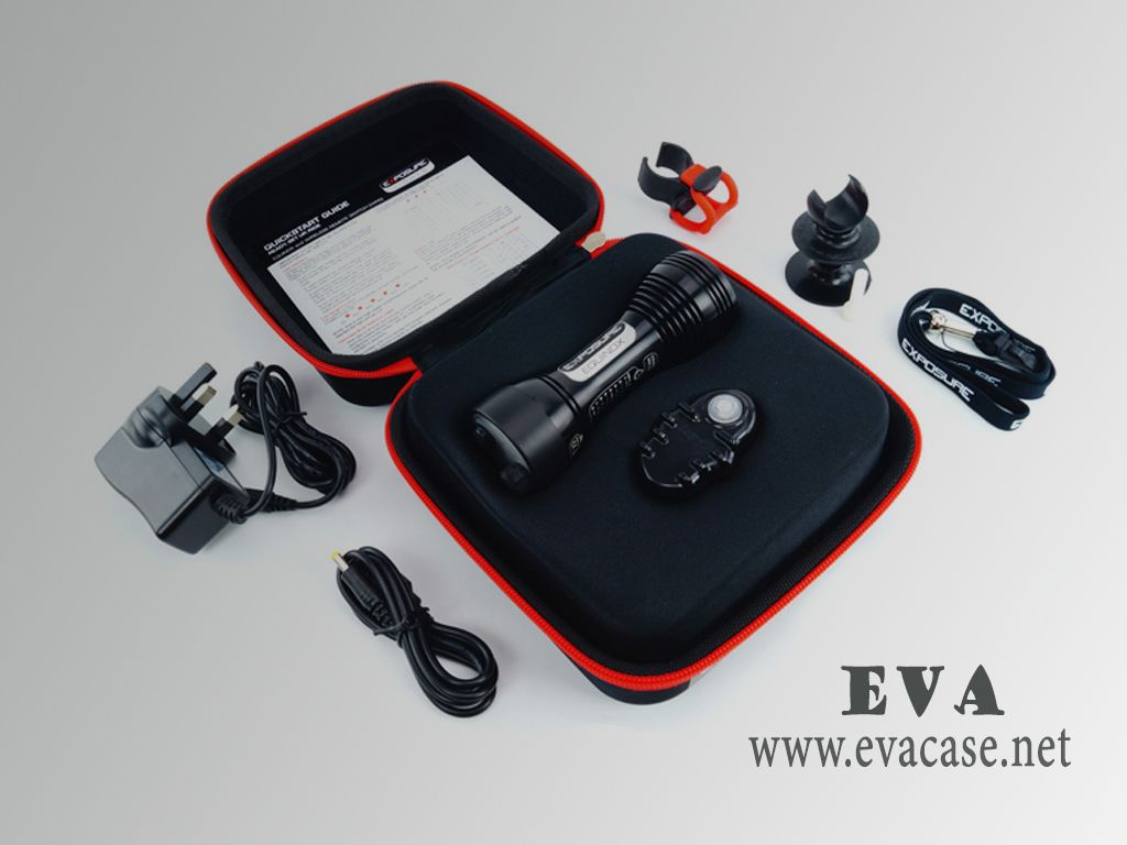 Molded soft EVA Shell Bike lights case supplier
