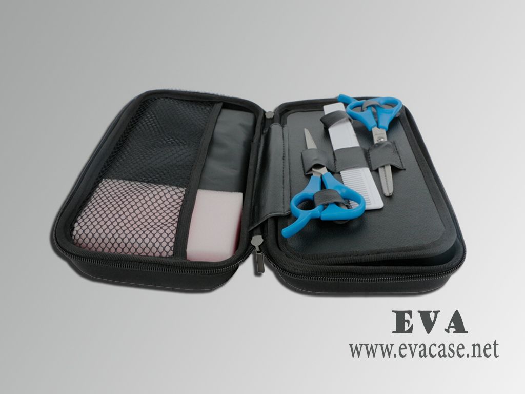 EVA razor blade storage case with hair tools