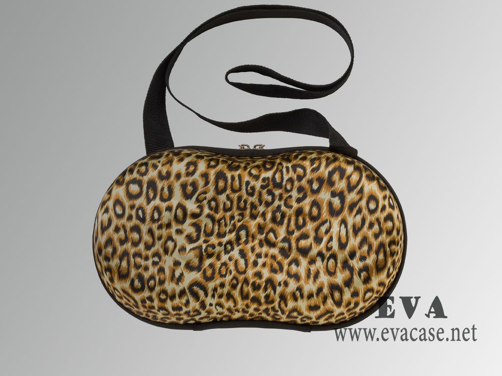 Nfinity hard shell EVA shoes travel case in leopard design