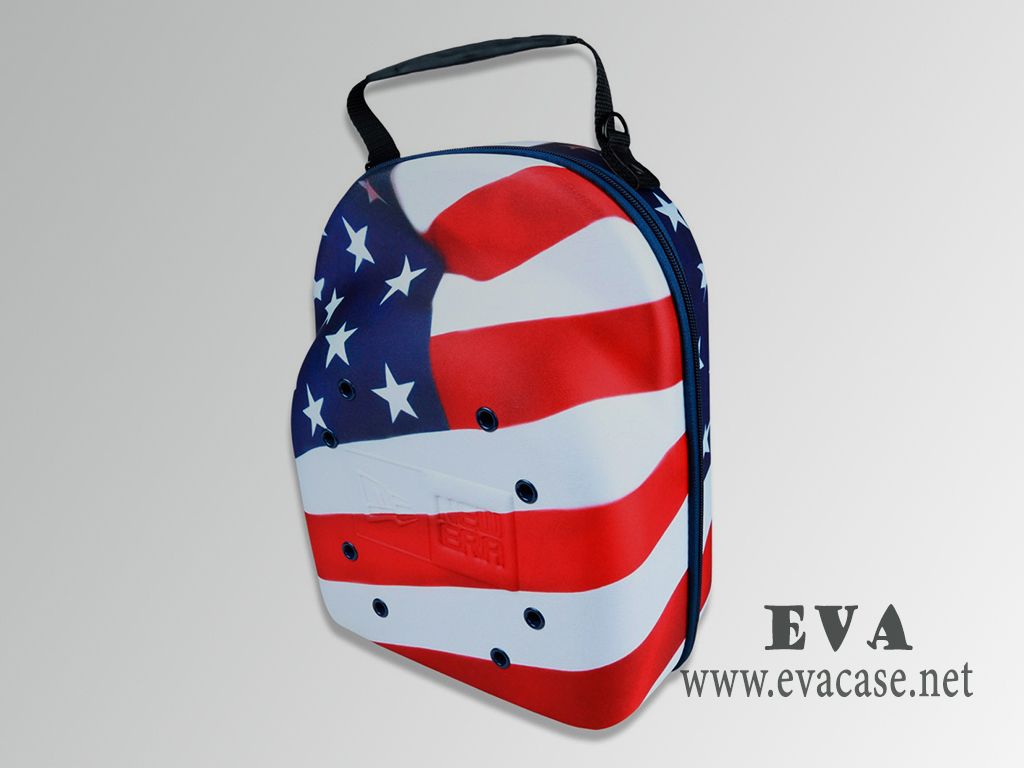 EVA baseball hat storage travel case with America flag design