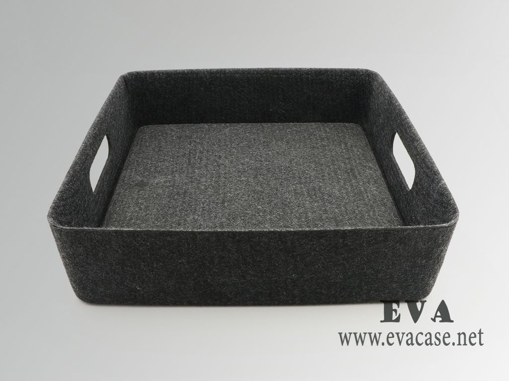 Heat compression Molded Felt case organizer container