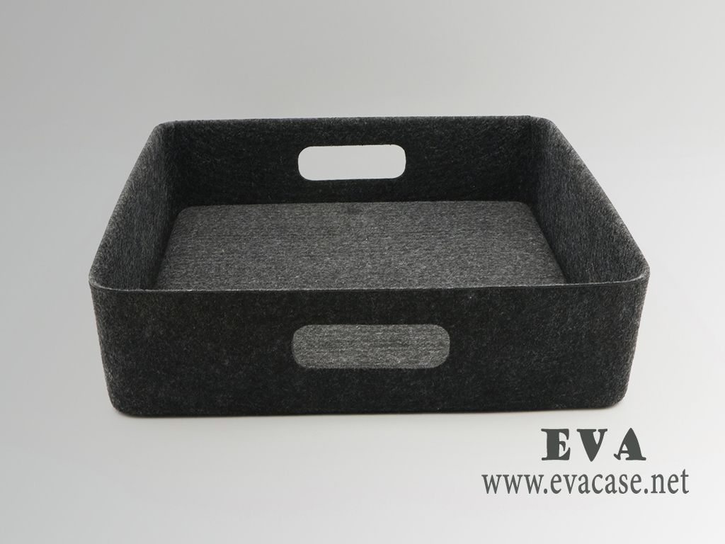 Heat compression Molded Felt case organizer container custom design