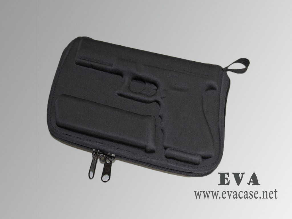 molded eva pistol storage case in black