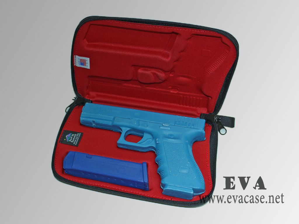 molded eva pistol storage case inside view