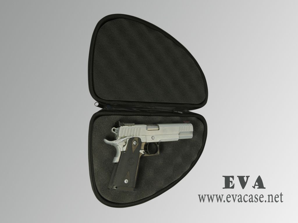 molded Ethylene Vinyl Acestate pistol travel case inside