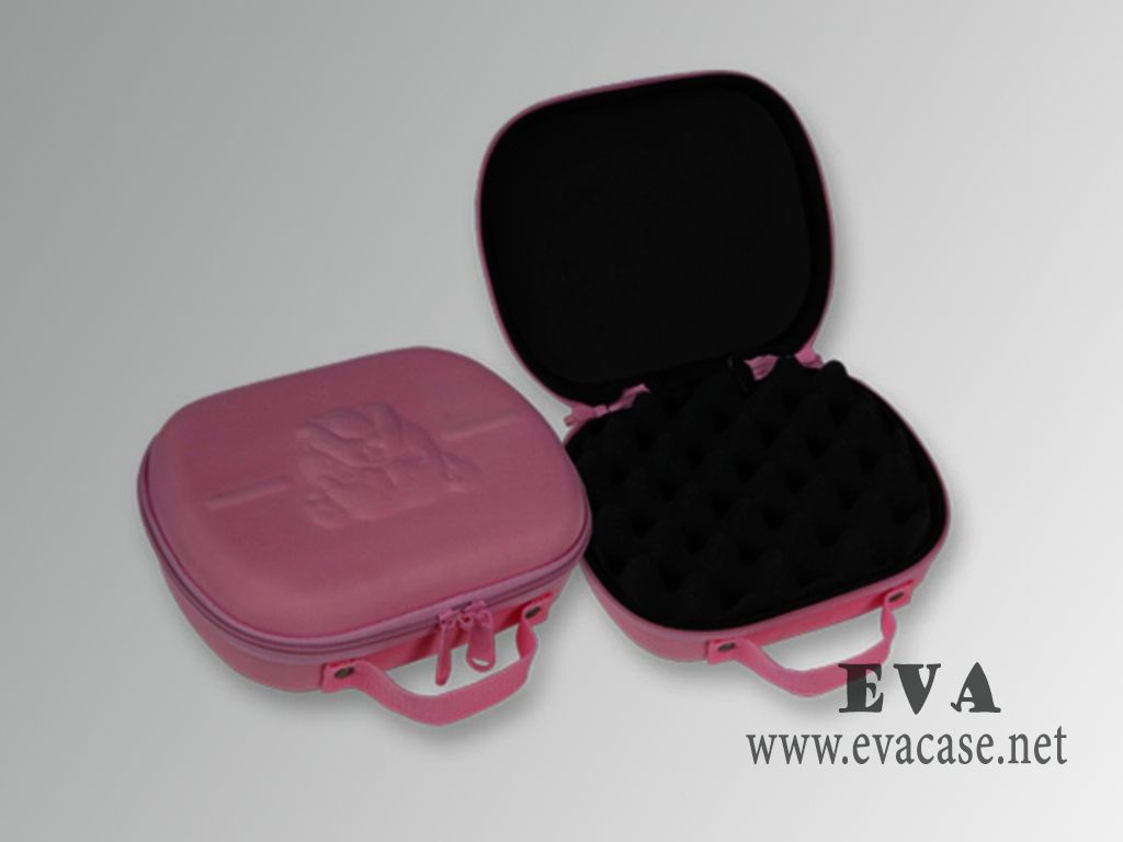 heat compression EVA handgun travel case in pink