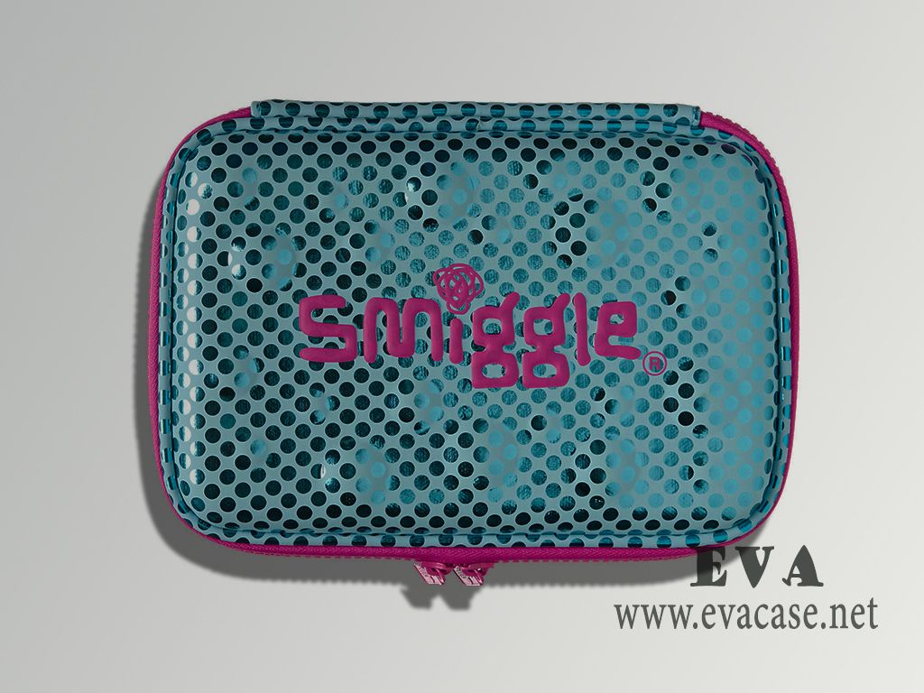 Custom EVA pencil case box hard top with SMIGGLE logo