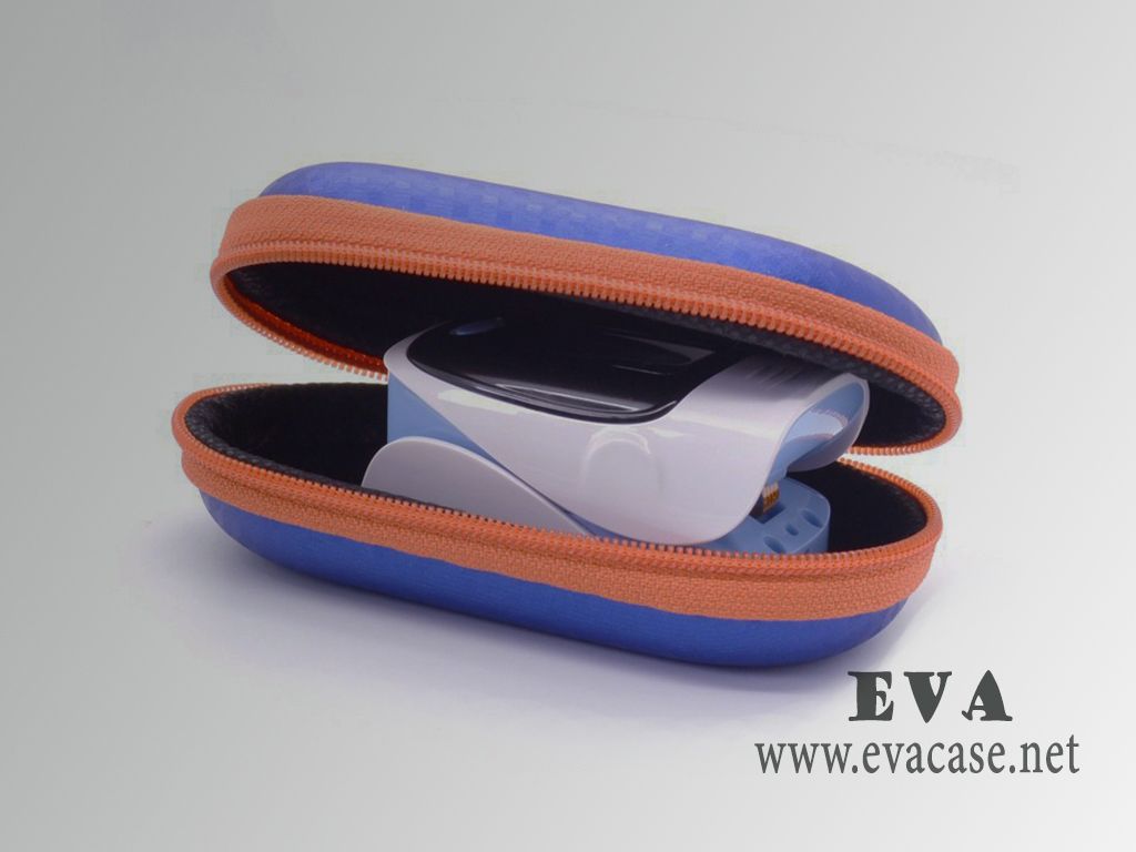 Molded EVA Digital finger oximeter pouch bag zipper opened