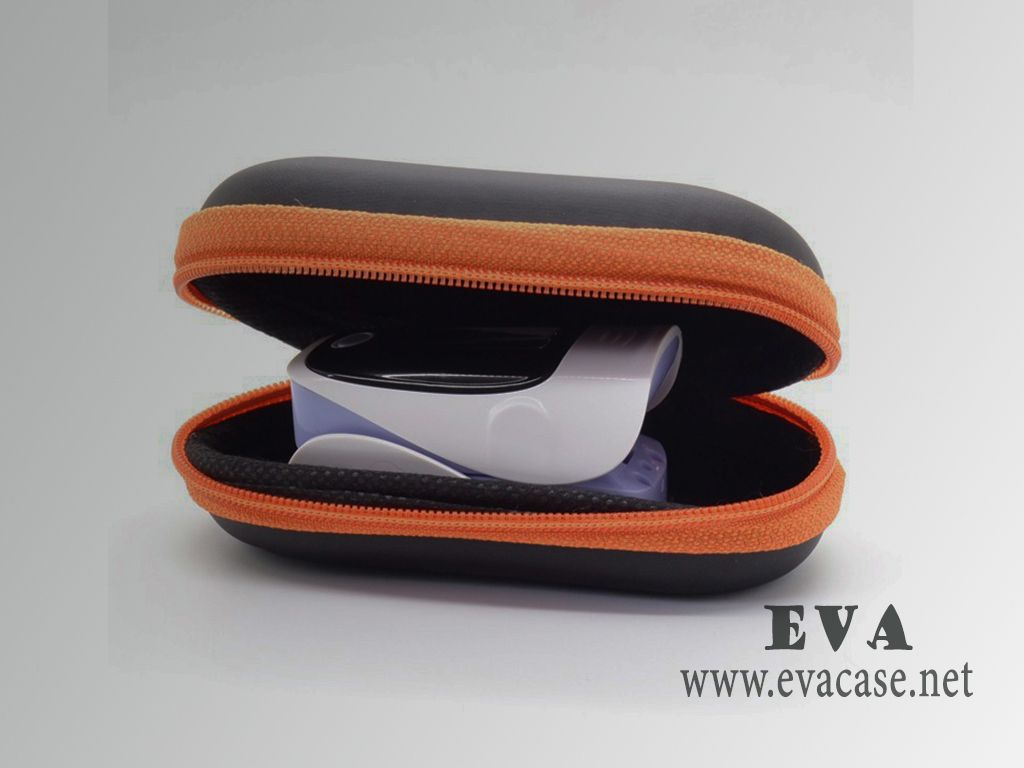 Molded EVA Digital finger oximeter pouch bag in black color
