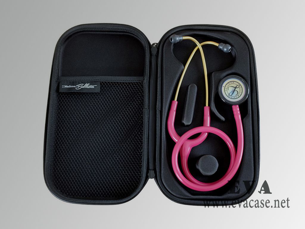 Molded EVA stethoscope carrying case inner view