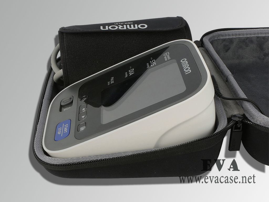 Home Blood Pressure Monitor travel case with grey trimming