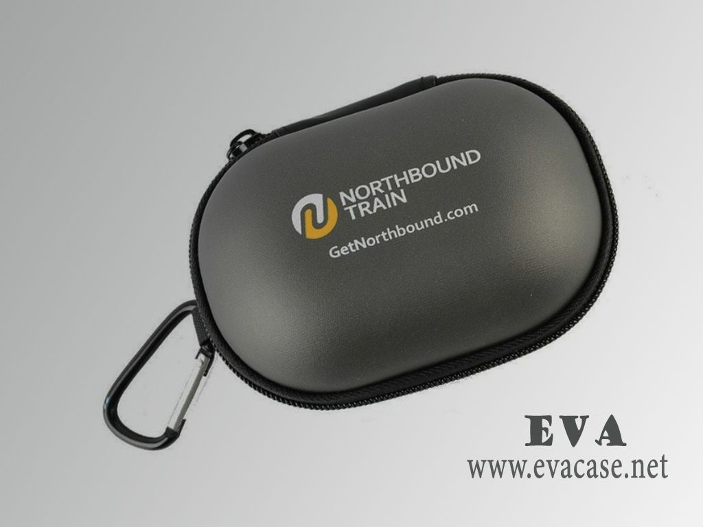EVA zippered Headlamps Head Torch LED Flashlight case in grey