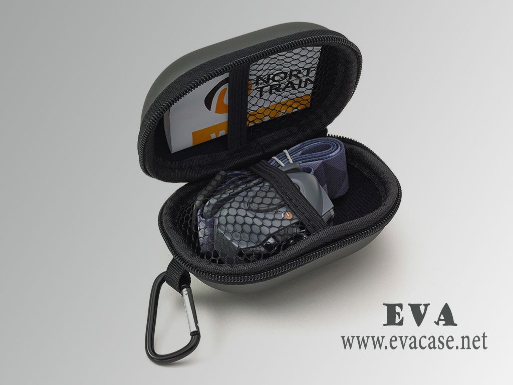 EVA zippered Headlamps Head Torch LED Flashlight case oem factory