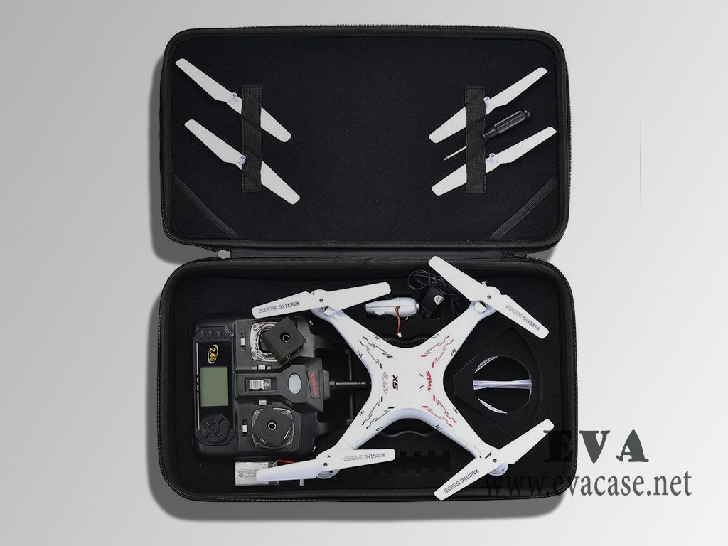 Portable Hard Shell EVA quadcopter carrying case inside