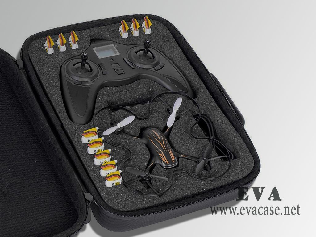 Durable Compact EVA drone travel case with soft foam insert