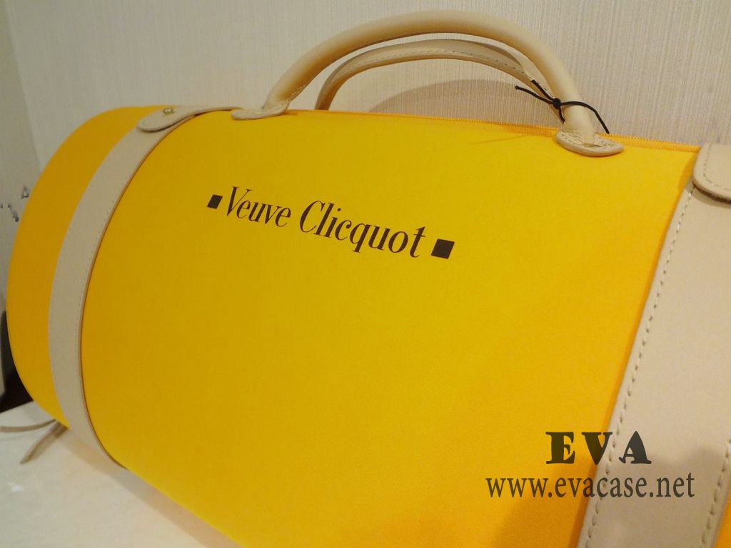 hard shell eva champagne carry travel case with printing logo
