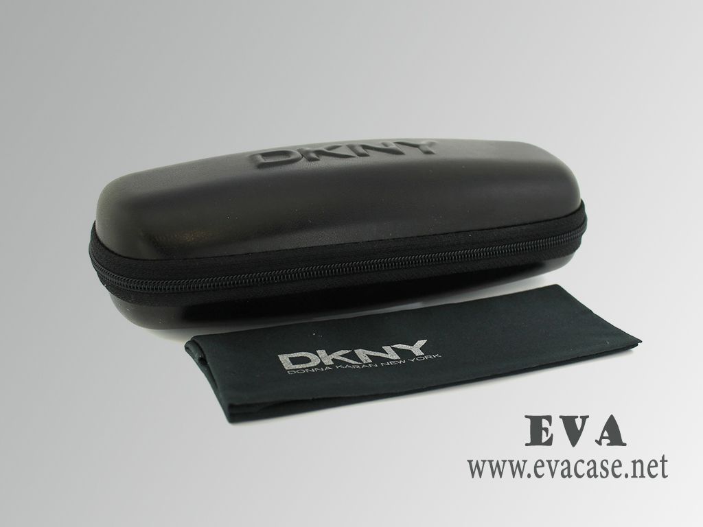 DKNY sunglasses gift pouch case with black leather coated