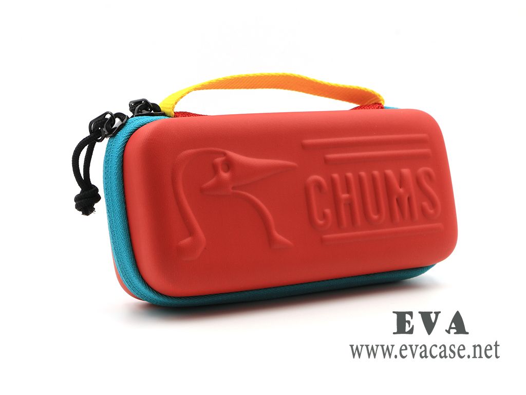 CHUMS custom engraved sunglasses case front view