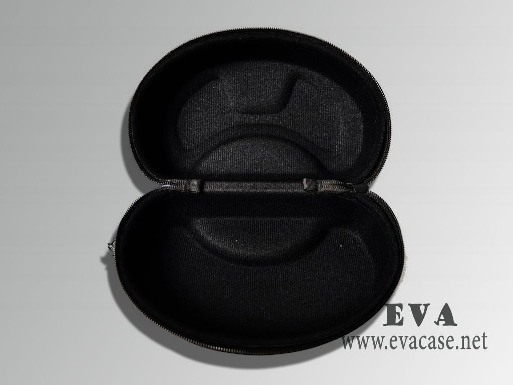 Unbranded EVA ski goggle holder case with velvet lining